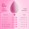 BEAKEY Latex Free Makeup Sponge Set of 6, Super Soft and High-definition Blender Beauty Sponge for Liquid, Cream and Powder, Pink Makeup Gifts