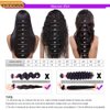 VRVOGUE Brazilian Deep Wave 3 Bundles 100% Human Hair 7A Unprocessed Natural Color Brazilian Virgin Hair Extensions (20 22 24)