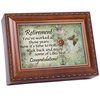 Cottage Garden Retirement Worked Hard Those Years Woodgrain Rope Trim Jewelry Music Box Plays Wonderful World