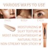 Highlighter Makeup Stick, Soft Liquid Highlighter Wand with Cushion Applicator, Silky Beauty Highlighter for Cheeks, Cream Highlighter Natural shimmer, Lightweight Breathable (03# Highlight Stick)