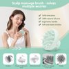 BEAUTLOHAS. Scalp Massager Shampoo Brush, Scalp Scrubber with Soft Silicone Bristles, Scrubber Scalp Exfoliator for Dandruff Removal，Hair Grouth,Wet Dry Hair Massager Brush for All Hair (Mint Green)