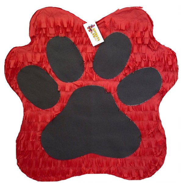 APINATA4U Red and Black Paw Print Pinata Dog Paw Pinata Puppy Birthday Dog Party Supplies Puppy Theme Decorations Paw Kids Party Decor Pawsome Doggie Birthday Purrfect Animal Themed Party