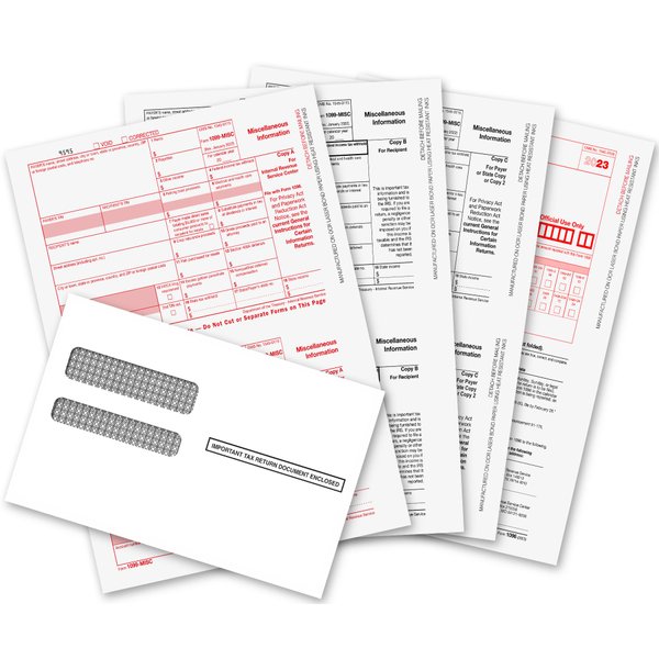 1099 MISC Forms 2023, 1099 MISC Laser Forms IRS Approved Designed for Quickbooks and Accounting Software 2023, 4 Part Tax Forms Kit, 25 Envelopes Self Seal, 25 Vendor Kit - Total 54 (105) Forms