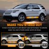 XRIDONSEN 2PCS 60 inch Emergency Truck Strobe Lights Strip 720 LED Running Board Lights Bar Amber White Flashing Warning Hazard Safety Side Step Lights for Trucks Construction Vehicles Pickup SUV JEEP