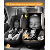 Babyvue Baby Car Camera Plug-Play, 4.5" 1080P HD Crystal Clear View Baby Car Mirror Monitor with 3X Zoom, Safety 360 Rotation Rear Facing Car Seat for Baby, Baby Travel Essential