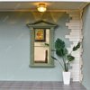 iLAND Dollhouse Accessories on 1/12 Scale, Wooden Dollhouse Window w/Molding in Baroque Style