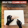 Fish Handling/Cleaning Gloves Textured Grip Palm Soft Lining Fillet Gloves – One Size Fits Most L to XL