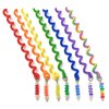 Collect Seven (7) Variety color. Red, Orange, Yellow, Green, Blue, Purple, Rainbow 5" Twirly Do Reusable Hair Wrap Twist Braid Barrette