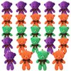 Liliful 24 Pcs 4.5 Inch Stuffed Animals Soft Plush Bears Doll with Ribbon Bow Mini Bears for Boys Girls Birthday Decoration Gift Bear Baby Shower Favors (Purple Green Orange)