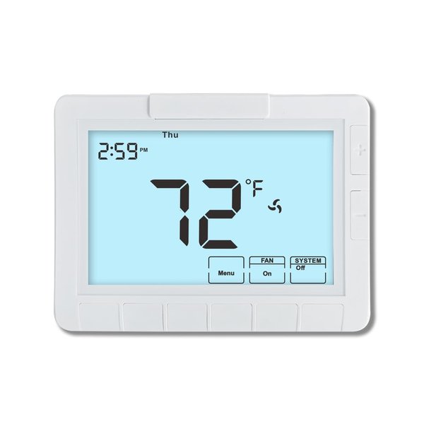 Programmable Auto Changeover Thermostat for Home, Conventional Single-Stage Systems,1 Heat/1 Cool, Extra Large Display, Smart Auto Switching,Easy-to-Use Digital Temperature Control, White Backlight