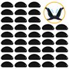 40 Pairs Eyeglass Nose Pads Silicone Soft Seft Adhesive Thin Anti-Slip Nosepads for Eyeglasses Glasses Sunglasses (Black 1mm)