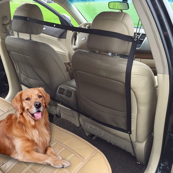 Jawmoy 1 PC Car Black Fence, Pet Barrier Backseat Mesh, Pet Disturb Stopper, Stretchable Mesh Obstacle, Suitable for SUV Pickup and Small Car (45.2In x 24.4In)