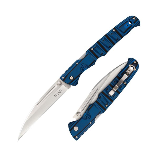 COLD STEEL Frenzy II 5.5" S35VN Razor-Sharp Blade 6.75" G-10 Handle Everyday Carry Tactical Folding Knife with Tri-Ad Locking Mechanism