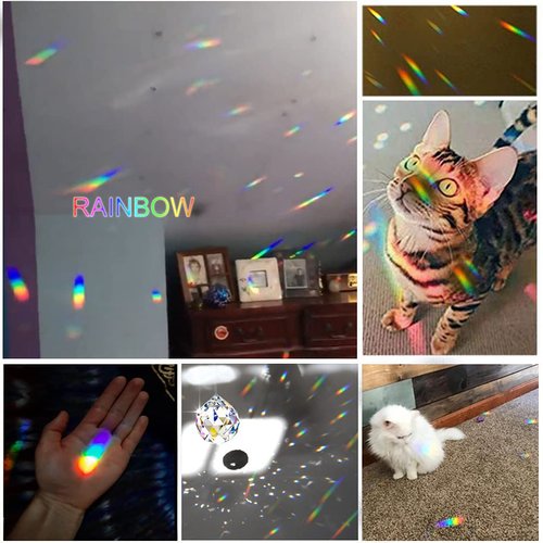 SINEHE Clear Crystal Prism Ball Suncatchers Window Prisms Suncatcher, 40MM / 3 Pack