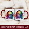 Skull Gamer Design Ceramic Mug, 11oz Coffee Cup with Colorful Headphones and Gaming Controller Theme, Fun Gift for Video Game Lovers, Unique Reusable Eco-Friendly Mug for Hot Beverages, Tea, Milk