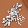 Crystal Bride Wedding Hair Comb - 1Pcs Rhinestone Hair Accessories Shiny Rhinestones Bridal Hair Side Combs Bridal Hair Piece for Women Girls Bride