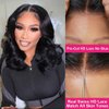 Ahaisy Wear and Go Glueless Wig Short Bob Wigs Human Hair Pre Plucked Pre Cut Body Wave Lace Front Wigs for Black Women Glueless Upgraded No Glue 4x4 Lace Closure Wigs for Beginners (8 Inch)