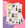 xo, Fetti 50th Birthday Party Decorations 50 and Fabulous Temporary Tattoos - 38 styles | Gold + Silver Foil Fifty Birthday Gift, Birthday Girl