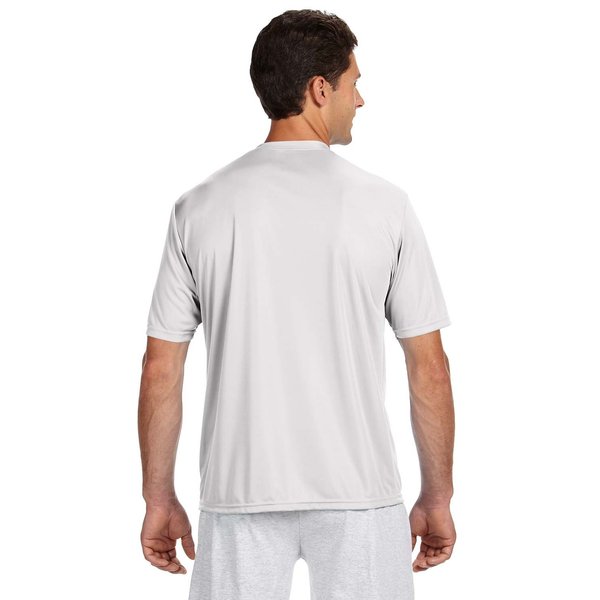 A4 Mens Cooling Performance Crew, Small, White