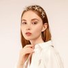Ainvhh Mermaid Starfish Headband Rhinestone Bridal Hair Accessories Star Headpiece with Hair Clip Beach Wedding Hair Accessories for Brides and Bridesmaids (Gold)