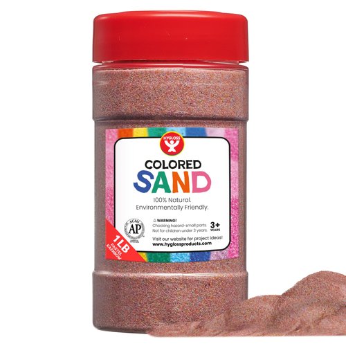 Hygloss Products Colored Play Sand - Assorted Colorful Craft Art Bucket O' Sand, Pastel Rainbow, 1 lb