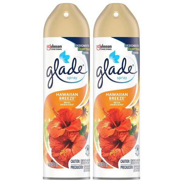Glade Aerosol Air Freshener, Hawaiian Breeze 8 oz (Pack of 2)