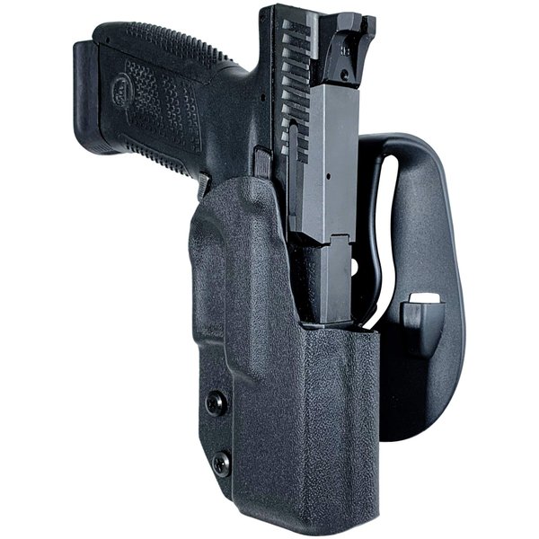 Black Scorpion Outdoor Gear OWB Kydex Paddle Holster fits CZ P-10 C | Outside The Waistband Concealed Carry Holster (Black)