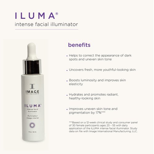 IMAGE Skincare, ILUMA Intense Facial Illuminator, Instantly Visible Brightening Serum and Face Corrector with Vitamin C, 1 fl oz