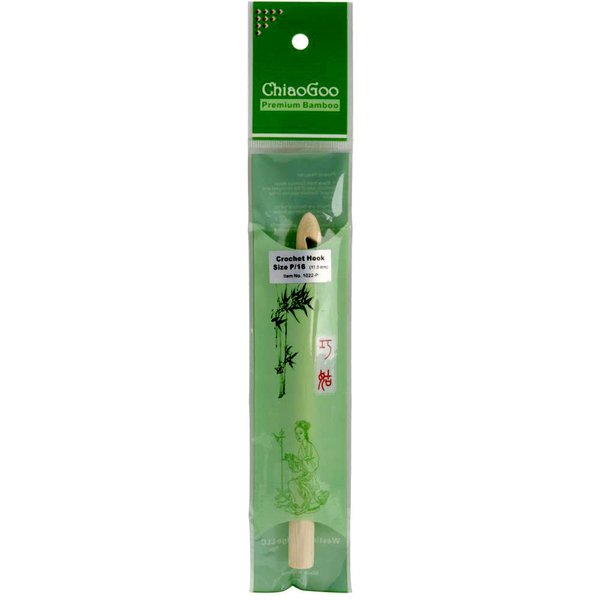 ChiaoGoo Crochet Hook Bamboo Natural Size US G (4mm) 1022-G