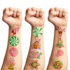 96 PCS Cute Candyland Candy Land Temporary Tattoos Theme First Birthday Party Decorations Favors Supplies Decor Kids Tattoo Stickers Gifts For Kids Boys Girls Prizes Carnival Christmas Xmas Hoiliday