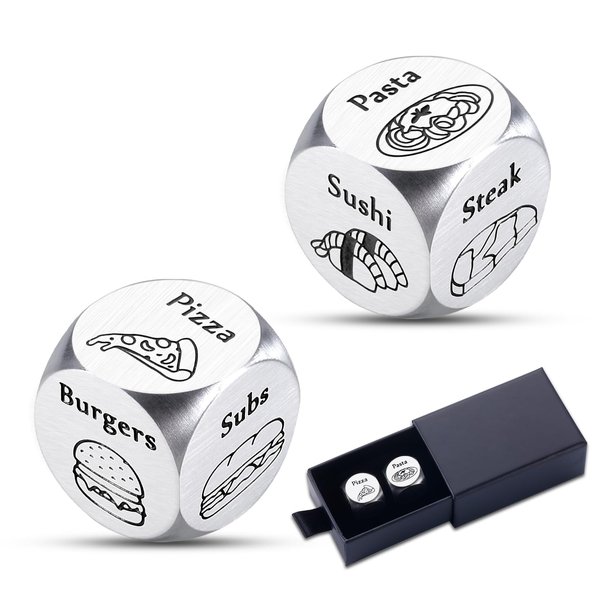 Christmas Stocking Stuffers for Women Men,Santa Swap Gift Exchange Dice,Secret Santa Gifts,White Elephant Gifts,Thanksgiving Christmas Games for Family Party,Gift Exchange Ideas,Food Dice Deciders