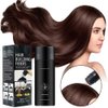 Hair Building Fibers, Hair Fiber Powder ThickeningWaterproof Cover Up Eyebrow Contour-Stick Root Edge Filling Powder Hair Fibers for Thinning Hair for Women and Men (0.99 oz, Dark Brown)