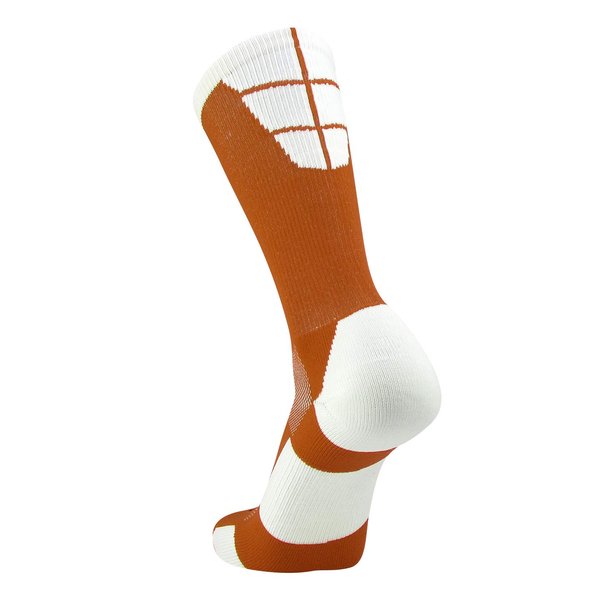 TCK Goalline 2.0 Football Socks (Texas Orange/White, Medium)