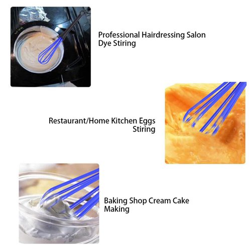 Hair Color Whisk, 5Pcs Plastic Hair Dye Cream Stirrer Mixer DIY Hairdressing Mixing Whisk for Salon Barber Hair Colour Hair Bleach