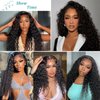 Beauty Queen 16 18 20 Inch Human Hair Bundles Water Wave 100% Unprocessed 16A Grade Brazilian Virgin Remy Hair Bundles Wet and Wavy 3 Bundles Hair Extensions Natural Black