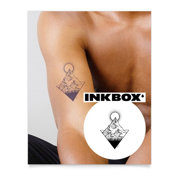 Inkbox Temporary Tattoos, Semi-Permanent Tattoo, One Premium Easy Long Lasting, Water-Resistant Temp Tattoo with For Now Ink - Lasts 1-2 Weeks, Assiniboine, 4 x 4 in