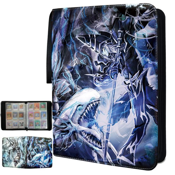 sabermaster Trading Card Binder Fits 900 Cards Card Collector Album Holder,with 50 Removable Sleeves Toys Gifts for Boys Girls (5)