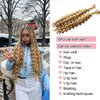 DSEKCAIN P27/613 Human Braiding Hair Deep Wave Bulk Human Hair For Braiding Crochet Bohemian/Boho Knotless Braids Micro Braiding Hair Wet And Wavy 100gram (2 of 50g) Highlight Blonde Color 18 Inch