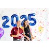 2025 Balloon Numbers - 40 Inch Navy Blue New Years Eve Party Supplies 2025, Nye Decor Party Decorations Happy New Year, New Years Eve Foil Party Balloons