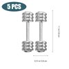 BESPORTBLE Mini Dumbbells Model: 5pcs 1: 12 Scale Miniature Dumbbells Dollhouse Work Out Gym Miniature Sports Equipment Dollhouse Miniature Ornament Miniature Dumbbells Mini Dum