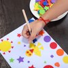 1500 Pieces Self Adhesive Foam Stickers Mini Geometry Shapes EVA Foam Stickers for Kids DIY Art Craft, Circle, Square, Triangle, Heart, Pentagram