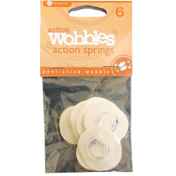 Hampton Art Action Wobbles Standard 6 Pieces, Wobble Kit, Wobblers for Card Making, Craft Springs, Action Wobblers for Cards, Action Wobble Springs