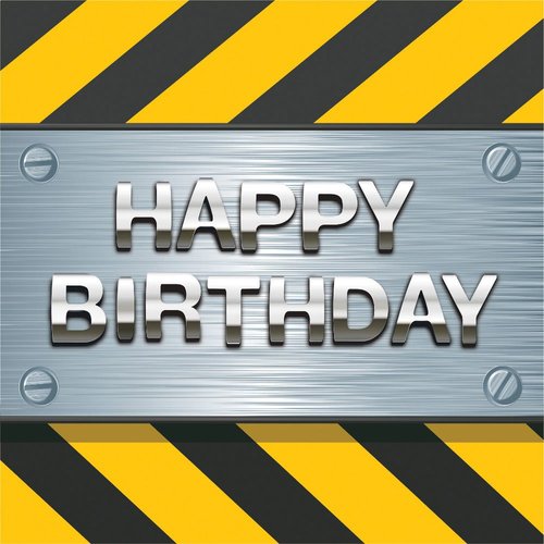 Construction Birthday Zone Luncheon Napkin Happy Birthday (16) Party Supplies