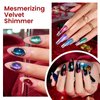 Beetles Cat Eye Gel Nail Polish Set 6 Colors, Glitter Red Shiny Brown Burgundy Purple Blue Green Magnetic Effect Sparkle Stunning Nail Gel Polish Gifts for Women, 2024 Limited Colors