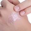 ONLYBETTER Face Glitter, Body Glitter, Glitter Makeup Face Paint for Eye Lip Hair, Festival Rave Accessories, Safe for Face, Easy Application & Removal, Silver Glitter