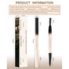 Eyebrow Pencil-2Pcs Dark Brown Retractable Eye Brow Pencil with Brow Brush,Long-Lasting Waterproof Eyebrow Tint Pen,Eyebrow Pencil for Fill & Sculpt Brow,Create Natural Eye Brow Makeup for Women-02