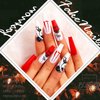 Florry Halloween Extra Long Press on Nails Coffin Fake Nails Black Matte Acrylic Nail for Women and Girls 30Pcs (Vampire)
