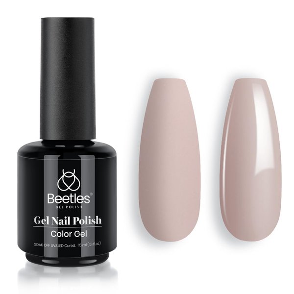 Beetles Madison Grey Color Gel Nail Polish 15ml Gel Nail Soak Off U V LED Nail Lamp Gel Polish Nail Art Manicure Salon DIY Home 0.5Oz