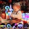 Glow Sticks Light Up Fidget Pop Tubes 18 Pack Glow in The Dark Party Supplies Toddler Sensory Toys, Glow Stick Party Pack Halloween Party Favors Goodie Bag Stuffers Christmas Return Gifts for Kids