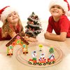 Christmas Wooden Train Set Toys for 2 Year Old boy and up (Christmas Train Set)
